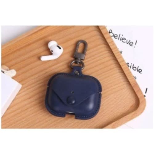 Leather Pouch For Airpods Pro - Blue