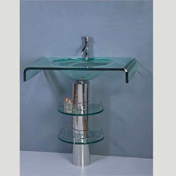 Glass Dining Wash Hand Basin With Tap