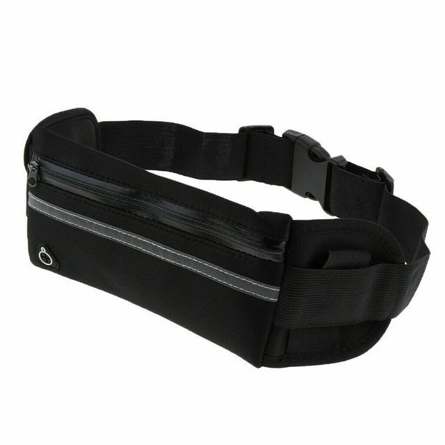 Dual Pocket Running Belt Phone Pouch Waist Bag Outdoor Pack