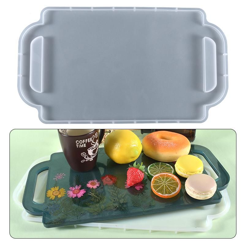 1 Pcs Tray Silicone Resin Mold With Handle Rectangle Shaped