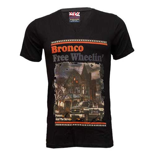 Men's Bronco Print T-shirt - Black