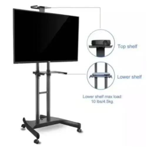 Movable Tv Hanger/stand With Brackets- Black