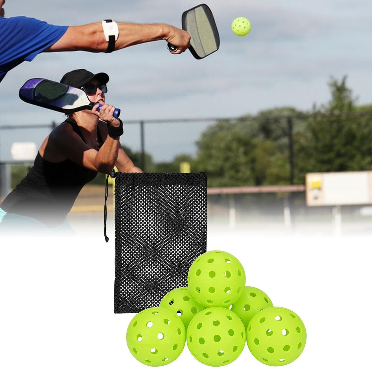 6Pcs Pickleball Balls Practice For Sanctioned Green