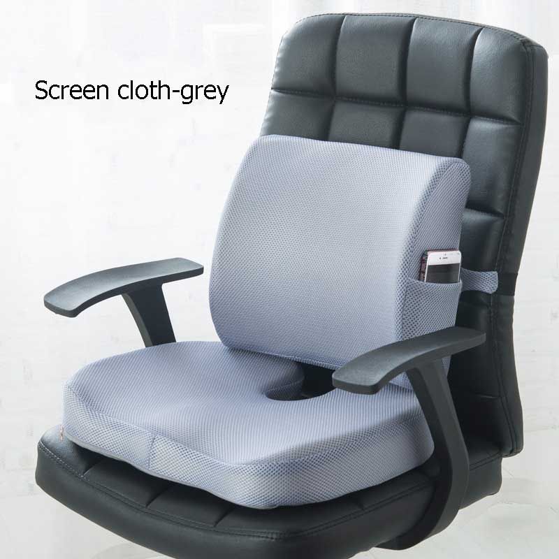 Car Seat Cushion Coccyx Orthopedic Memory Foam-screen Cloth Grey