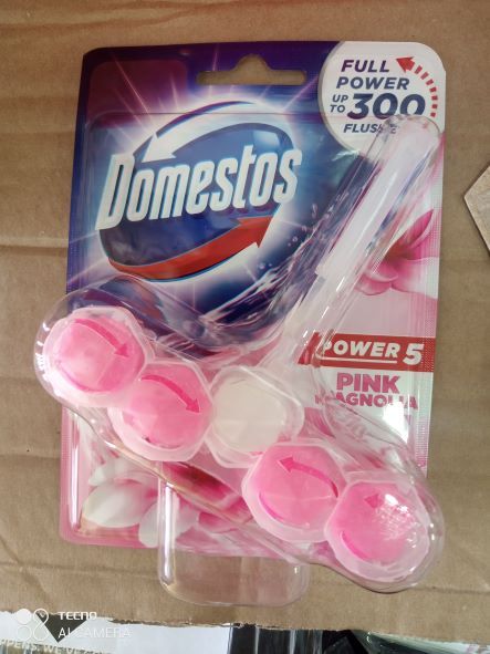 Power 5 Pink Magnolia Toilet Rim Block X5pieces