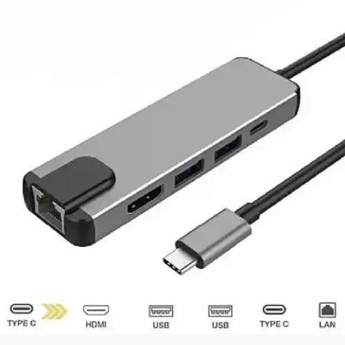 Type C To HDTV - 5 In 1 Adapter