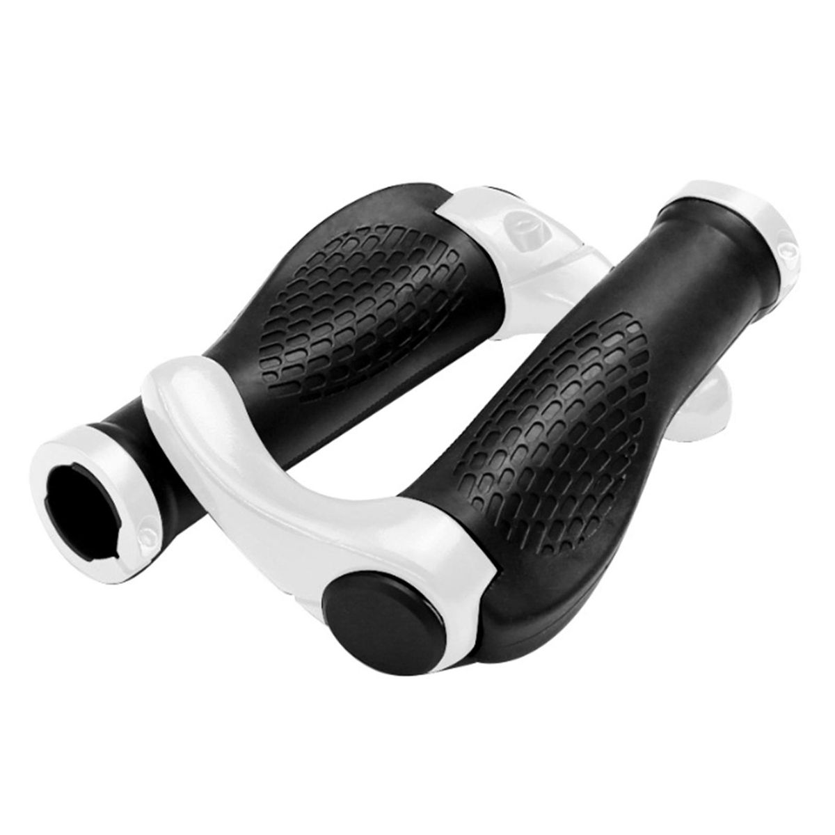 Bicycle Handlebar Grips Aluminum Alloy Rubber Locking Clamps