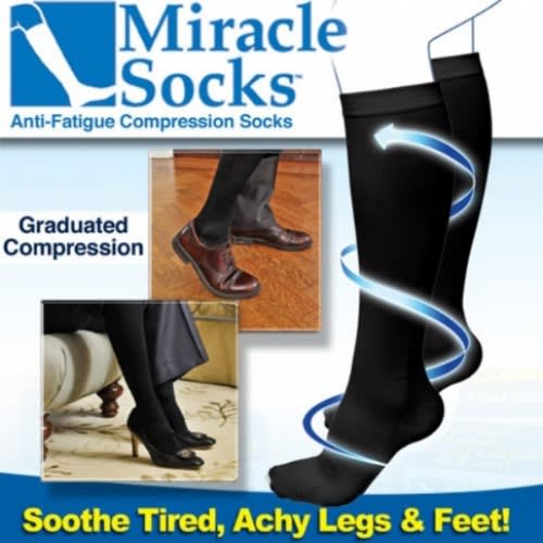 New Miracle Socks As Seen On Tv Black Unisex Pain Relieving Socks