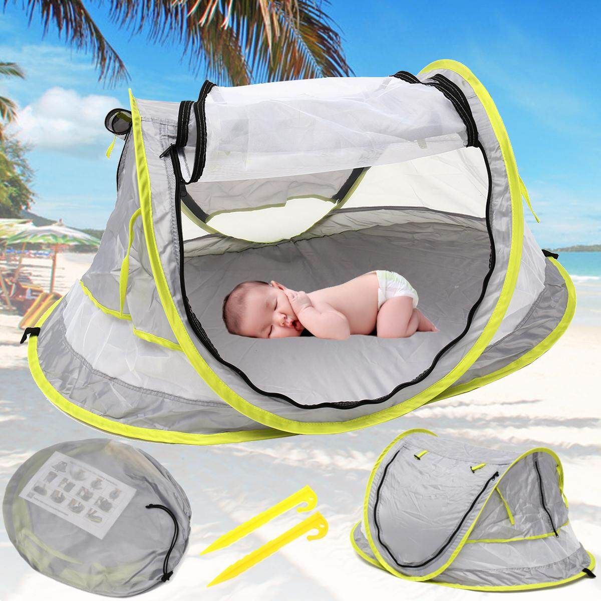 Up Portable Beach Tent Kids Canopy Sun Shade Shelter Foldable Anti-UV Baby Travel Bed