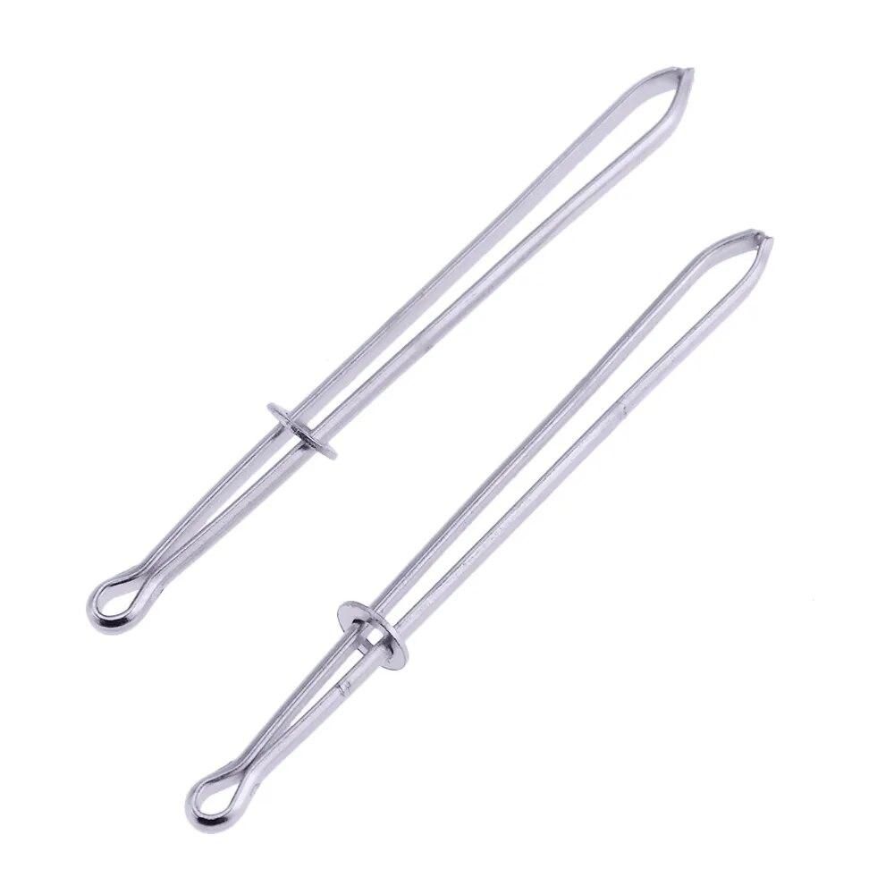 2Pcs Stainless Steel Clips Elastic Belt Wearing Rope Weaving Tool Bag Wrap Rope Wearing Sewing Accessories