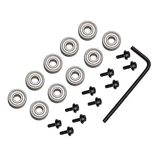 Yakamoz 10Pcs Router Bits Top Mounted Ball Bearings Guide Fo