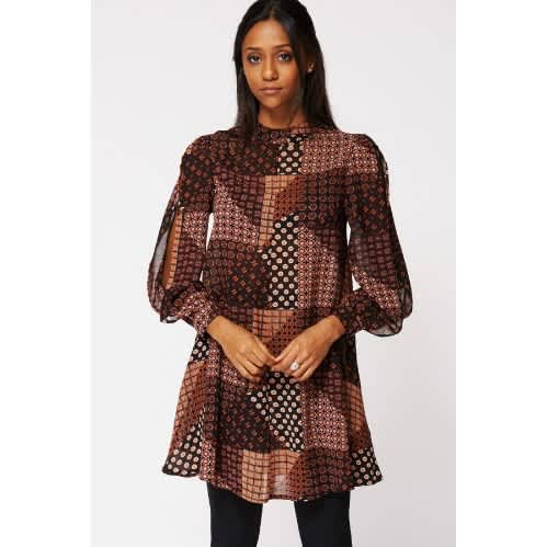 Patterned A-Line Tunic