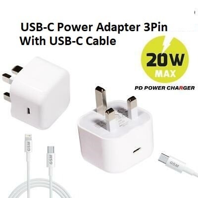 Usb-c 20w Charger With Lightning Cable (3pin)