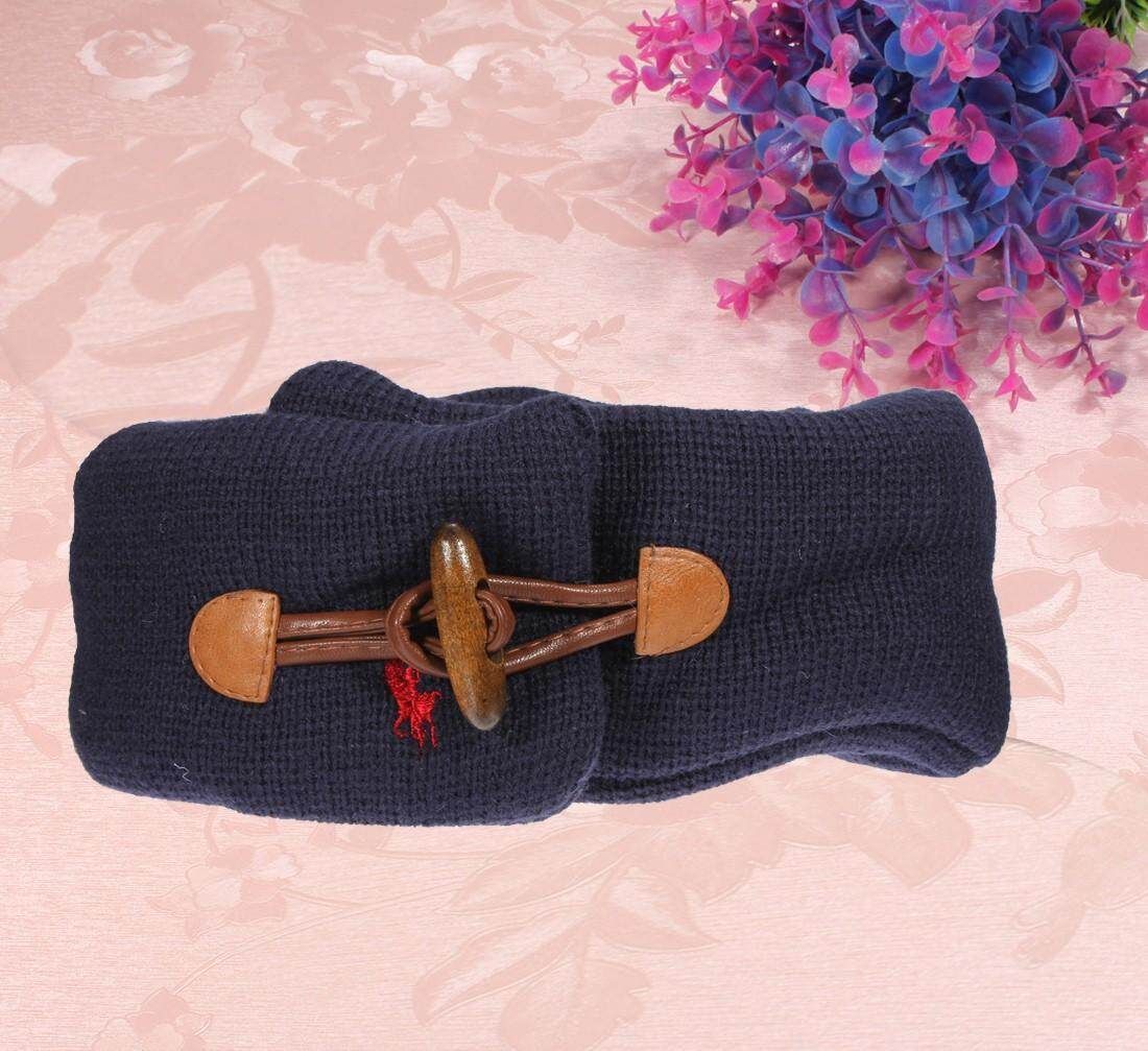 Fashion Winter Warmer Baby Kids Children Neck Wraps Loop Scarf Shawl Circle Loop Navy Blue