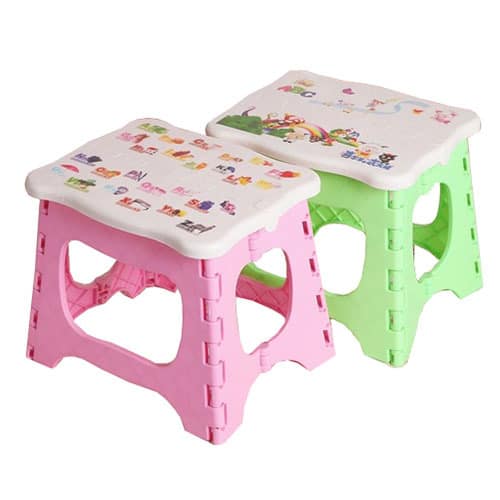 Children's Character Foldable Portable Chair - Pink & Green