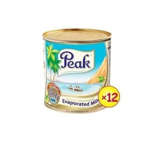Peak Evaporated Tin Milk - 160g X 12