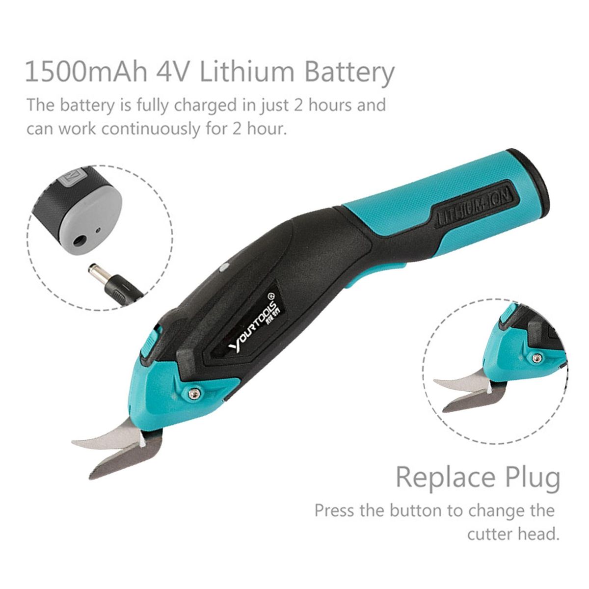 Electric Fabric Scissors USB Box Cutter Sewing Tool