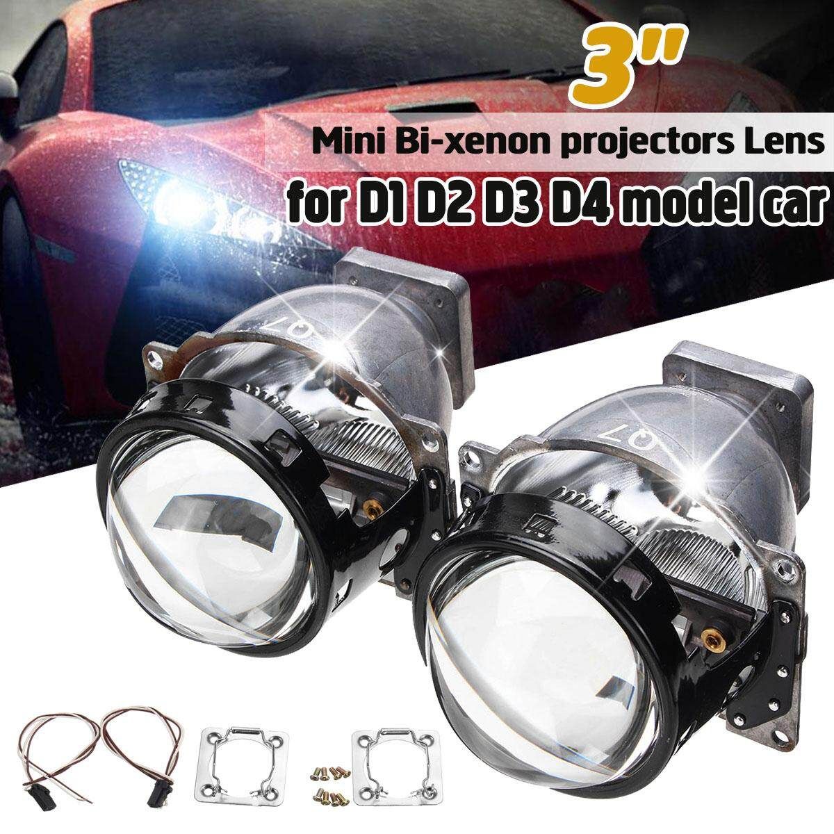 1 Pair 3.0'' D Q7 HID Headlight Bi-Xenon Projector Lens For D1 D2 D3 D4 Bulb Upgrade (LHD)