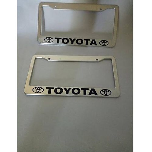 Silver Color Toyota Plate Number Cover/frame