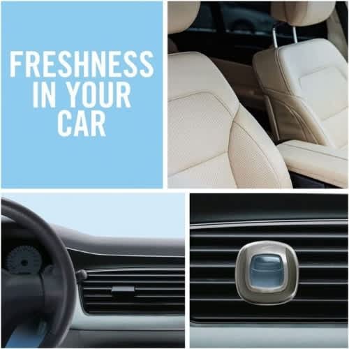 Car Air Freshener With Ac Vent Clip - Eliminates Bad Odor 2ml, 3 Pieces