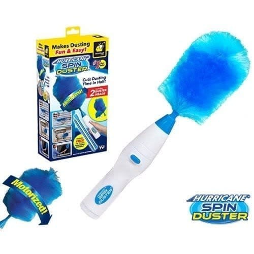 360&deg; Hurricane Spin Electric Motorized Duster Feather Cleaning Brush