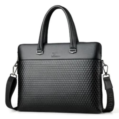 Potable Men's Laptop Leather Bag - 15.6"