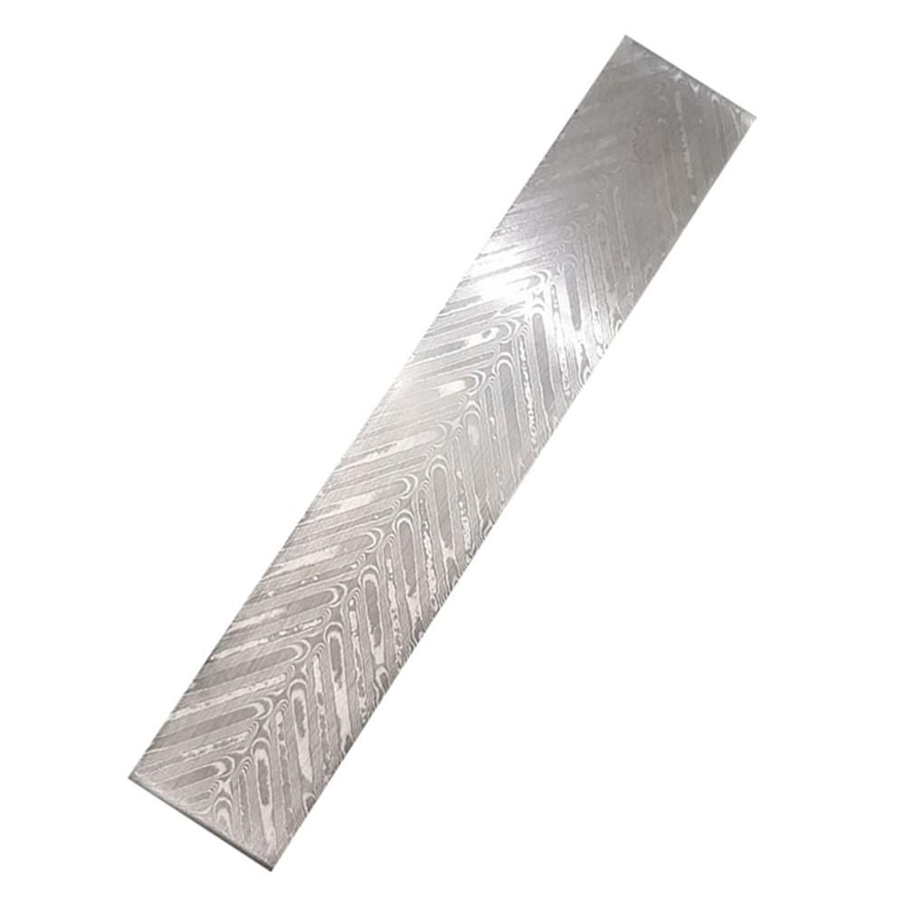 160*30*3mm Damascus Steel Billet Patterned Steel Cutter Embryo Forging Materials Quenched Smoothed for Cutter DIY Multipurpose Material