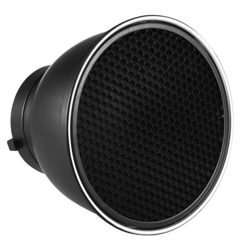Bowens Mount Standard Reflector Diffuser Lamp Shade Dish With Honeycomb Grid For Studio Flash