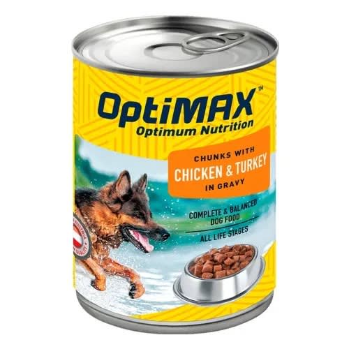 Optimax Dog Canned Food (chicken & Turkey) - 1 Cans -415g