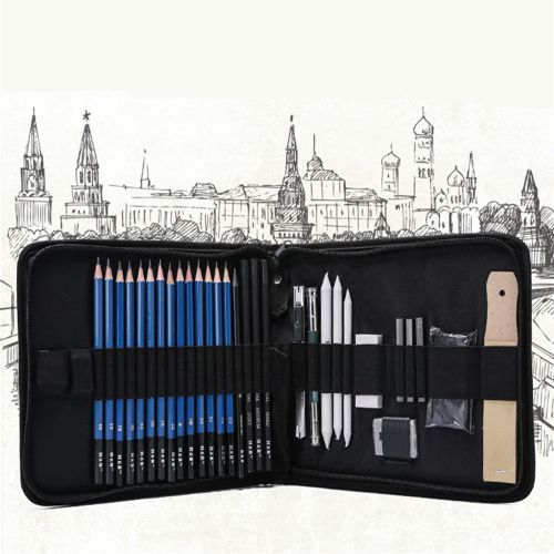 Sketch Pencil Pad Set For Professional And Amateur With Nylon Bag