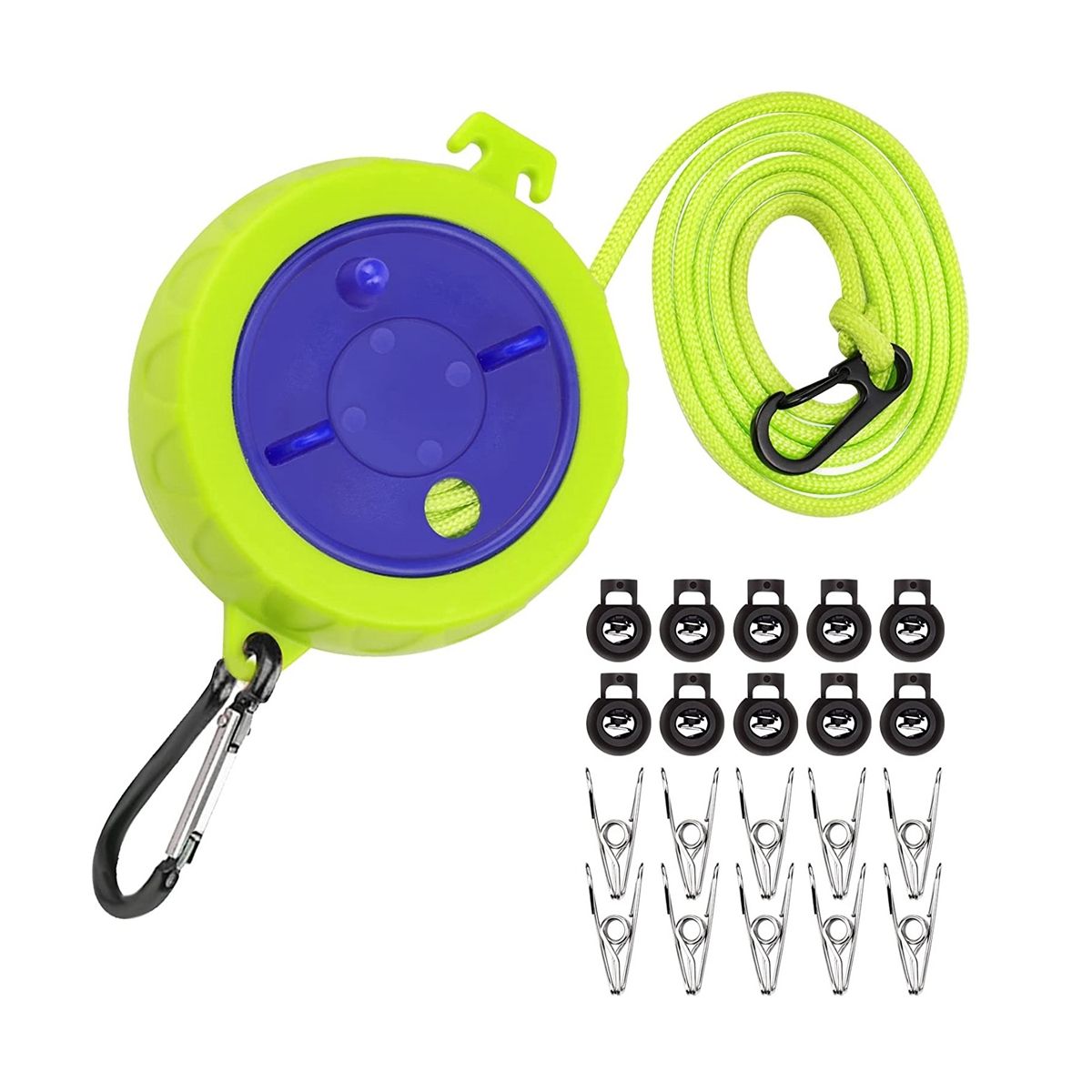 Retractable Clothes Line 10M Portable Anti-Winding Travel Washing Line Adjustable Camping Washing Line for Camping