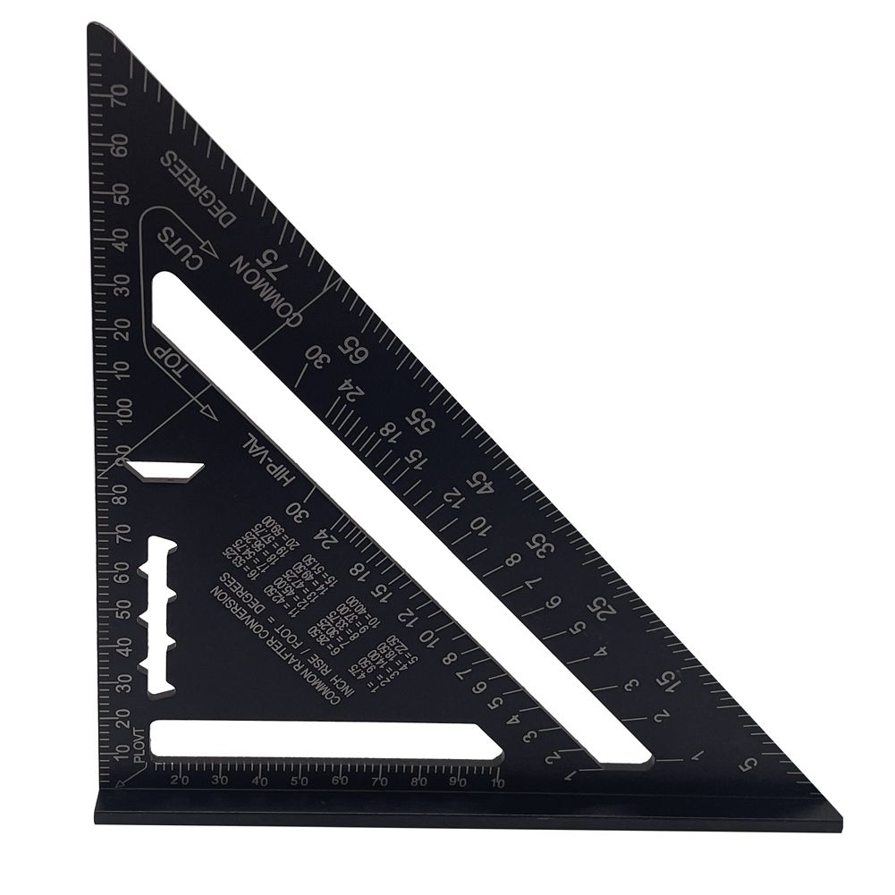 Aluminum Alloy Triangle Rulers Metric Triangle Ruler Black