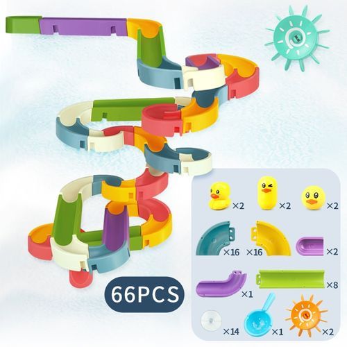 Baby Bath Toys Canic Racing Set Track Mount Bathtub Water Game Spray Toy Stackable Mugs