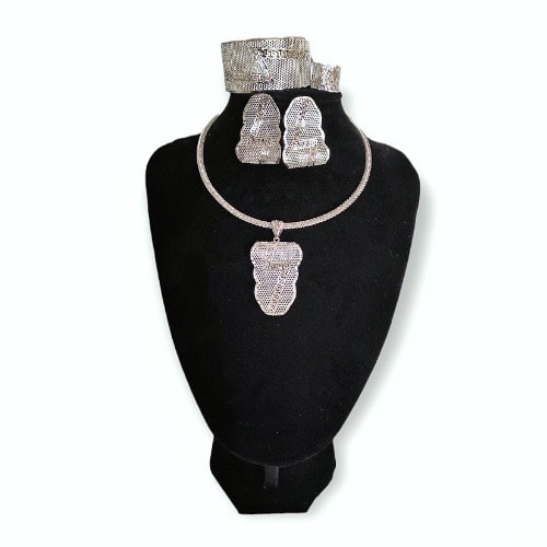 Trendy Jewelry Set - Silver