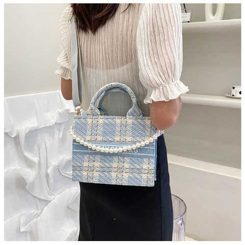 Ladies Handbag - 8X7X13cm  - Blue