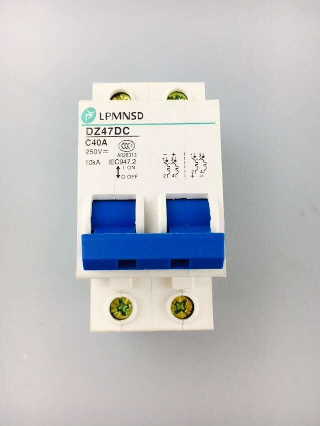 Breaker 2P DC Solar MCB Energy 40A 2 Circuit Poles