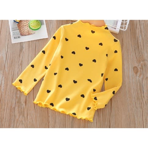 Long Sleeve Love Top- Yellow