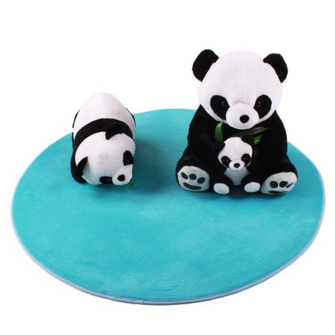 Round Plush Playhouse Tent Floor Cushion Carpet Activity Mat Toy Blue