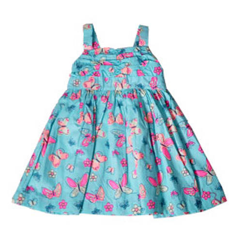 Girl's Flowery Dress 1 - Blue