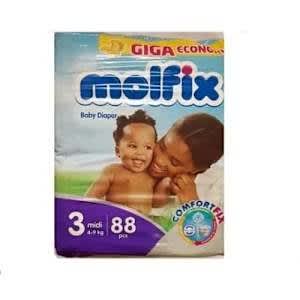 Molfix Baby Diaper- Size 3-88pieces
