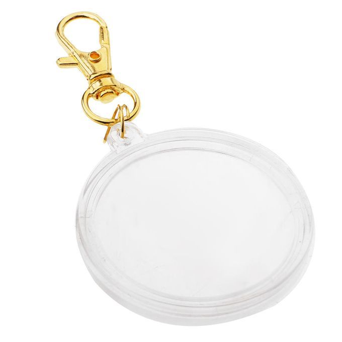Acrylic Coin Holder Coin Boxes Key Ring Keychain Portable Coin Display