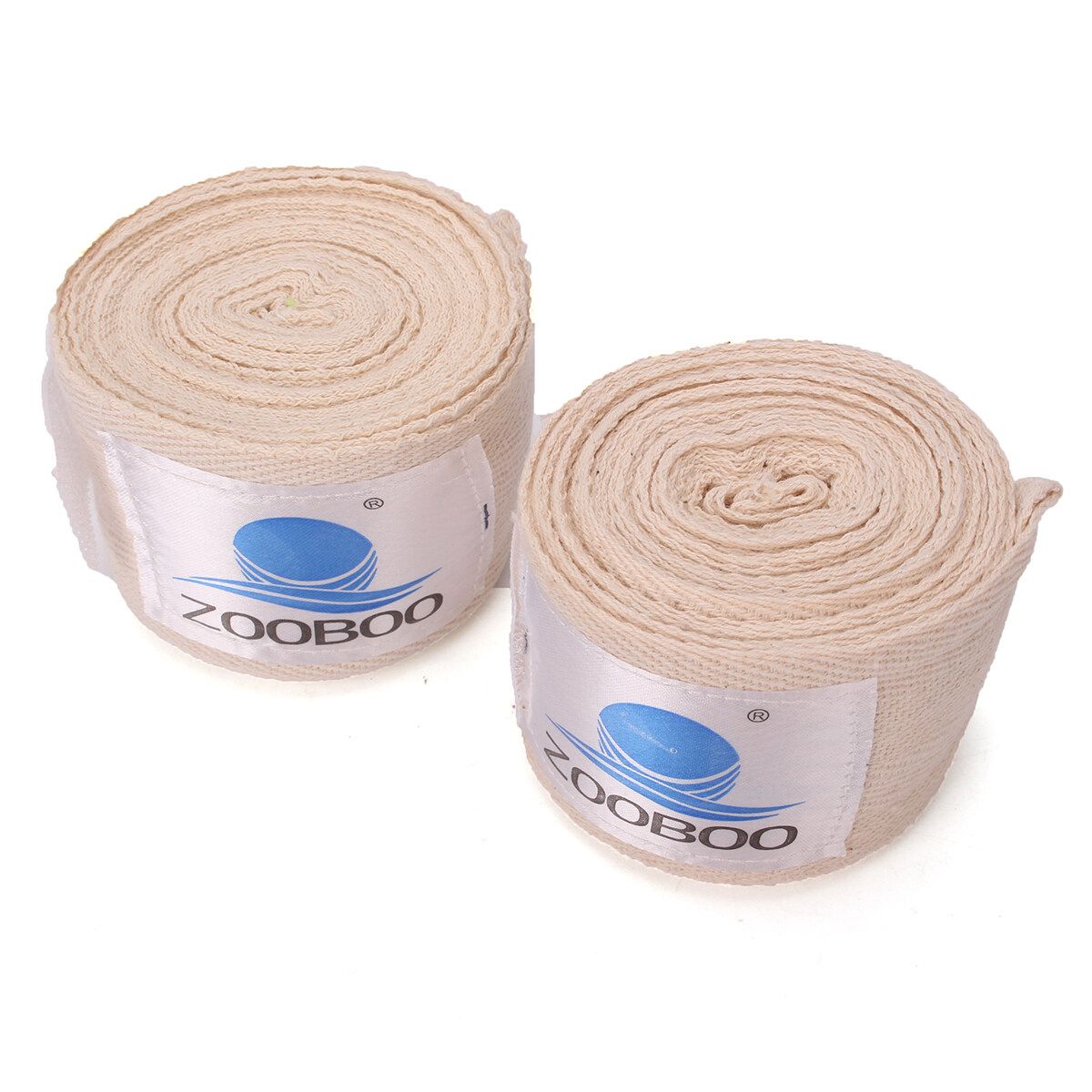 1 Pair Unisex Boxing Hand Wraps Muay Bandages Wrist Protecting Fist Punching 5M Beige Off White