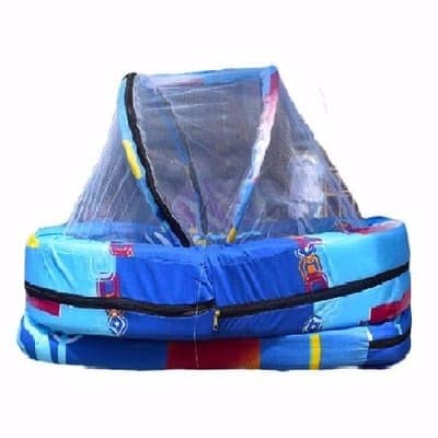 Baby Bed Crib with Net - Blue