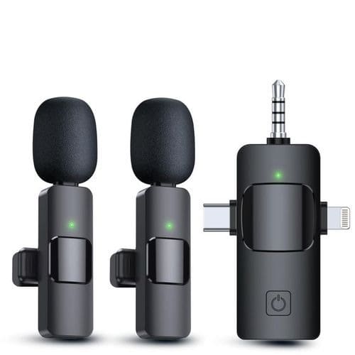 Green Lion 3 In 1 Microphone - Type-c  Lightning Aux