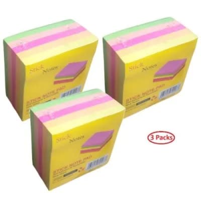 Portable Sticky Notes - 400 Leaflets x 3 Pcs