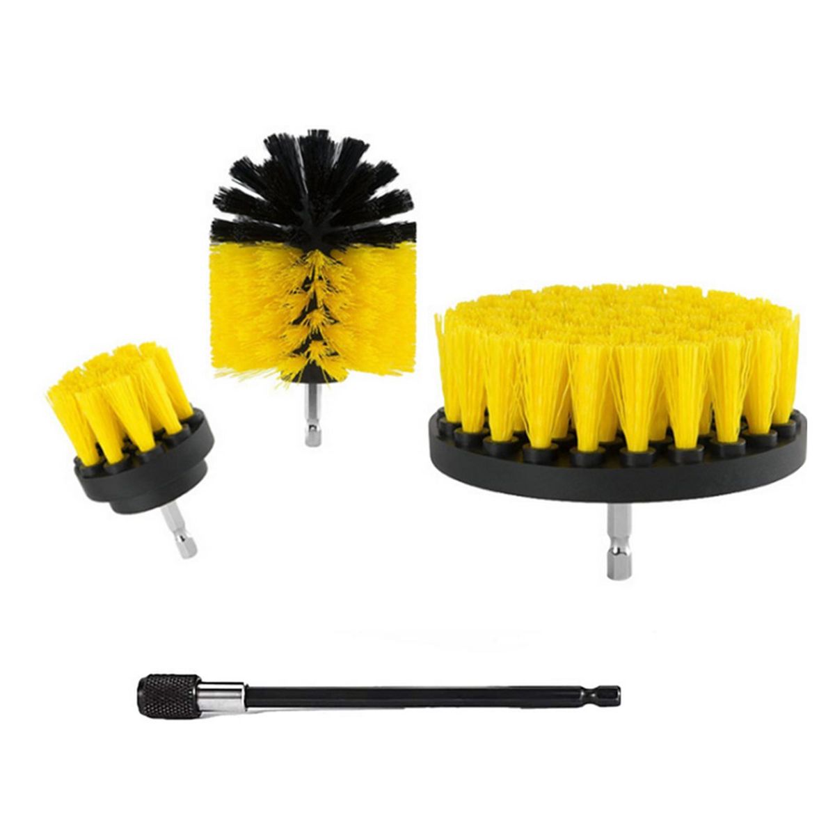 4Pcs/Set Drill Brushes Attachment Kit Drill Scrubbing Brush Cleaner Power Cleaning Bathroom Tub Pool Tile