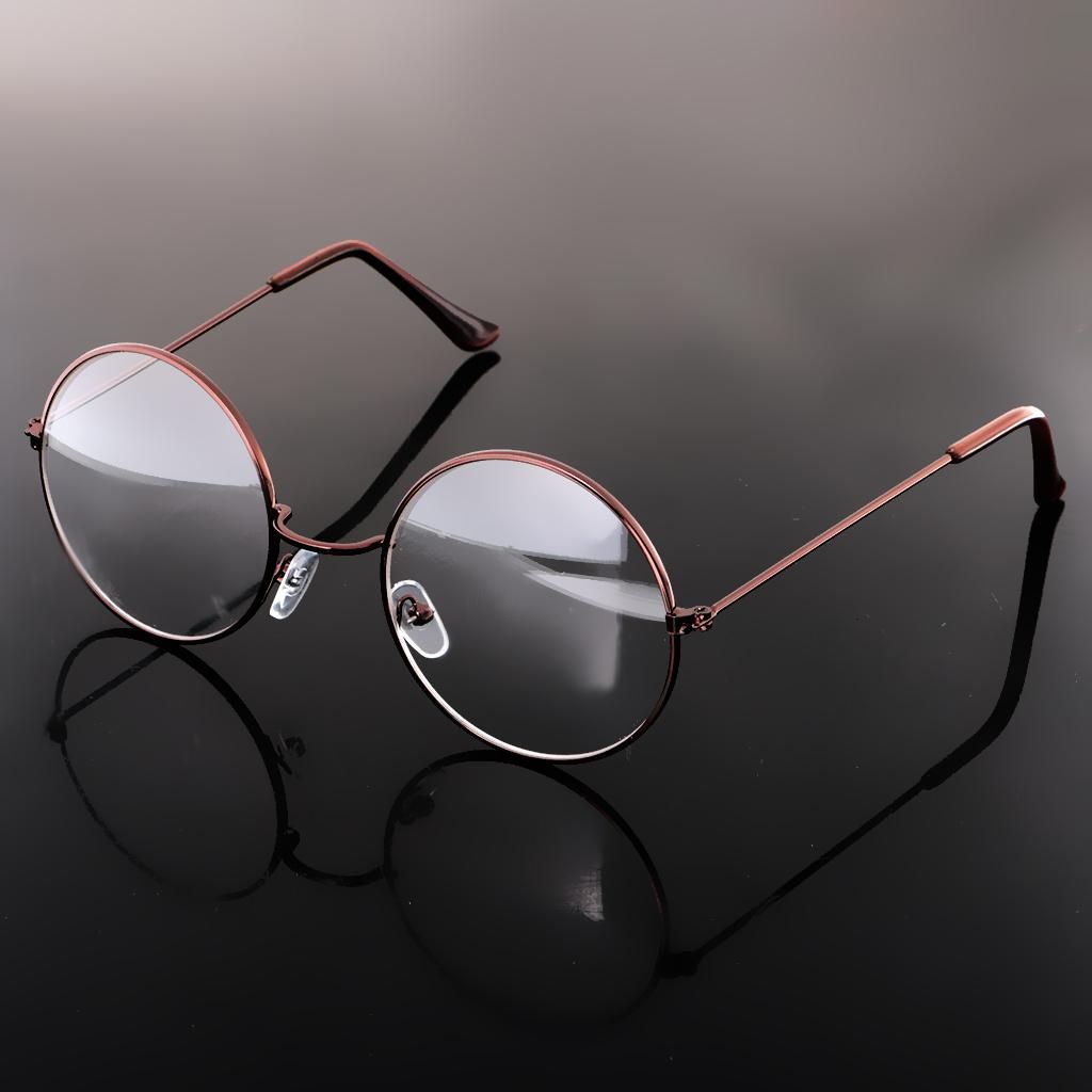 Fashion Vintage Round Circle Glasses Frame Myopia Glasses Bronze