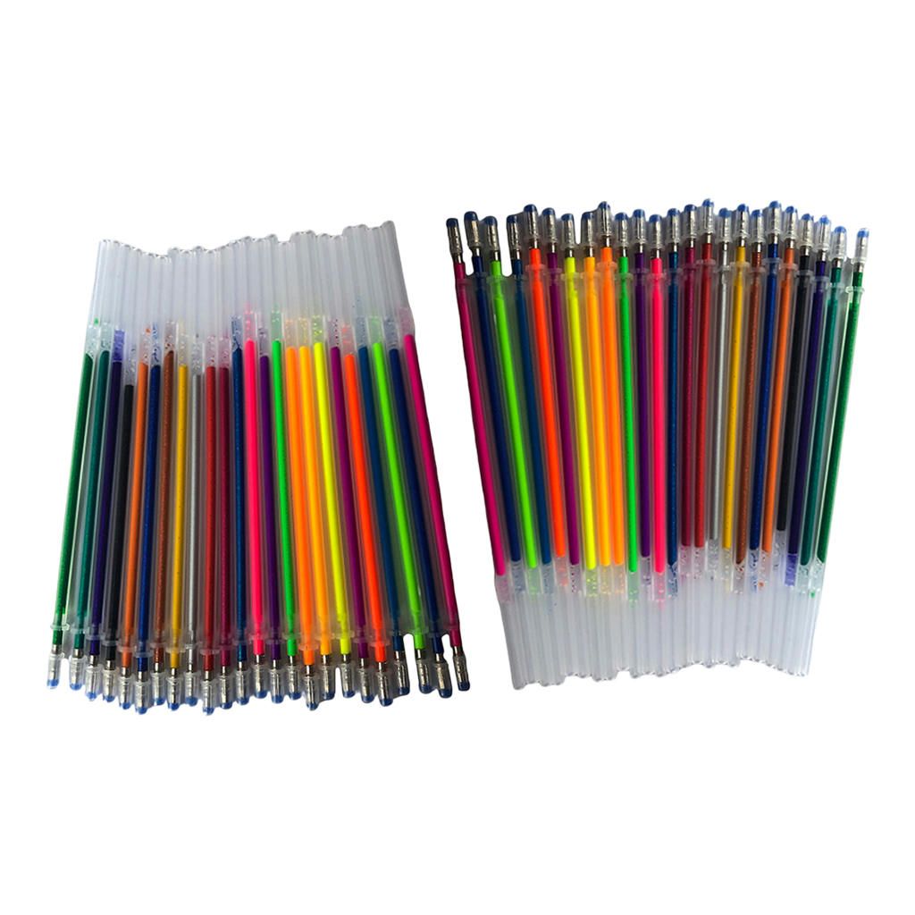 24pcs  Ink Pen Refills For Glitter Metallic Neon Pastel Stationery