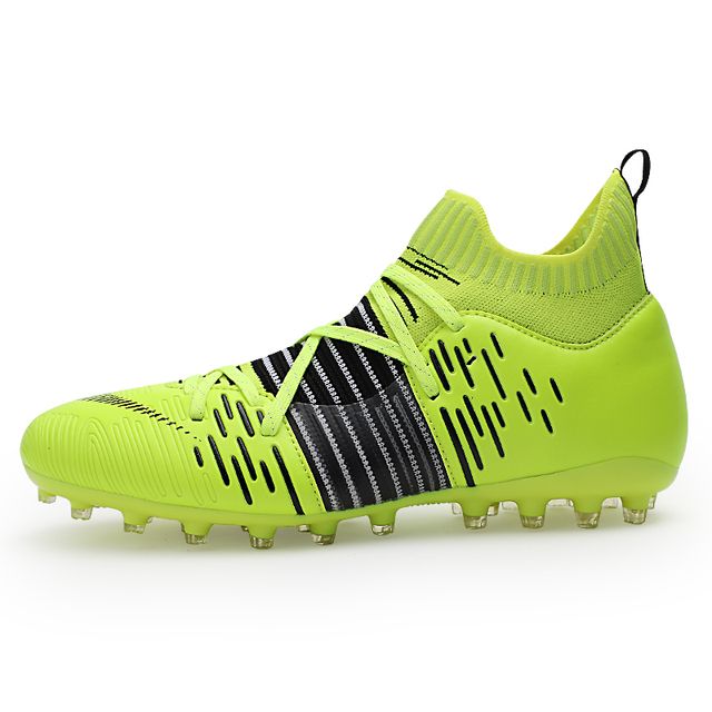 High Ankle Soccer Shoes Outdoor Non_Slip AG/TF Football Boots Kids Boys Ultralight Soccer Cleats Sneakers Large Size 32_47(#green699 AG)
