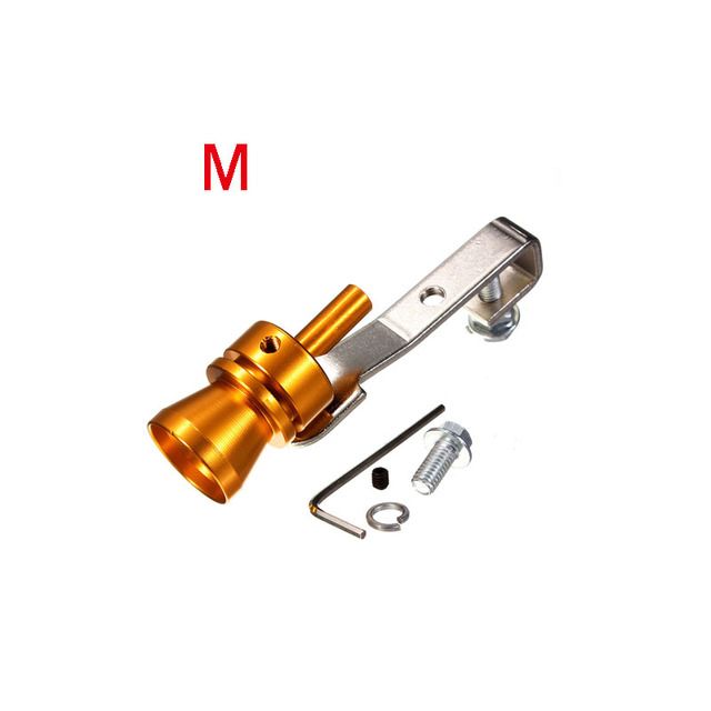 Gold Motorbike Car Blow Off Turbo Whistle Exhaust Muffler